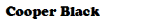 Cooper Black